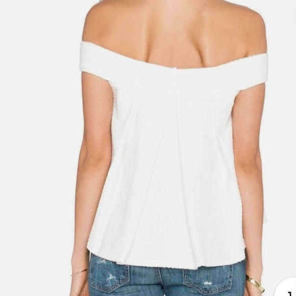 Free People White Off-Shoulder Blouse - Picture 3 of 8